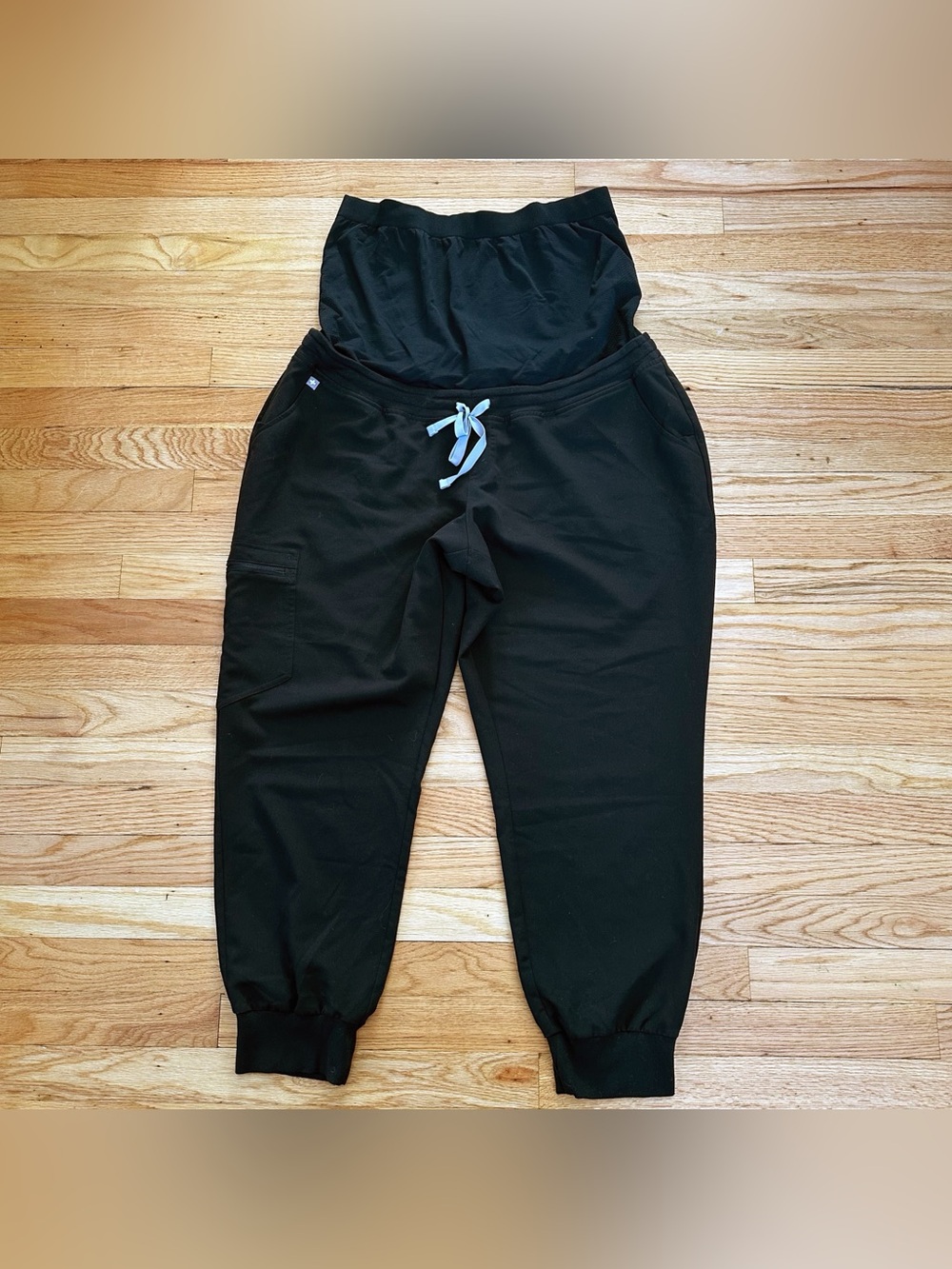 FIGS Zamora Maternity Jogger Scrub Pants Black Petite XXL
